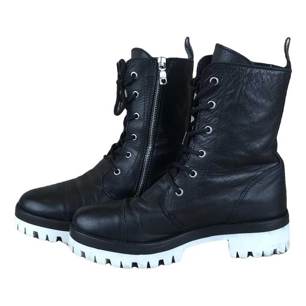 Moschino Love Leather biker boots