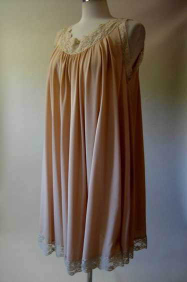 1960s Lucie Ann Nude Nightgown