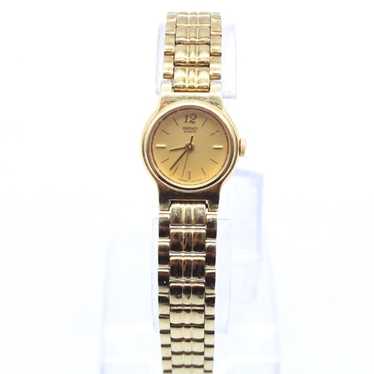 Vintage SEIKO Watch Womens Gold Tone Stainless Ste