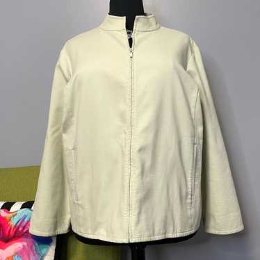 Eileen Fisher Light Green Cotton Full Zip Jacket 2