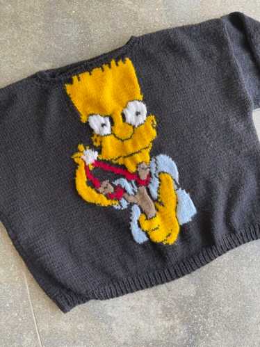 Vintage 90s Bart Simpson Chunky Knit Sweater – M/L