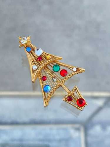 Vintage Atomic 60s Vendome Christmas Tree Pin