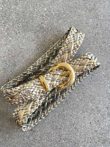 Vintage Metallic Woven Belt