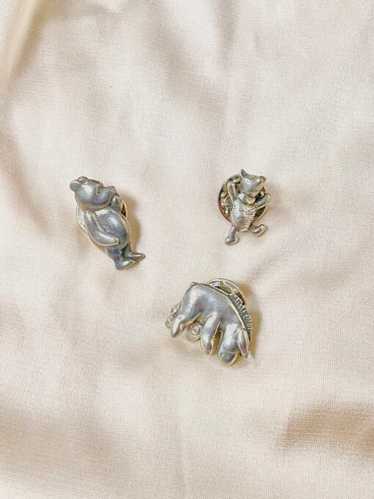 Vintage Piglet, Eeyore, and Winnie the Pooh Silver