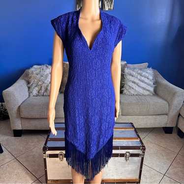 Susan Roselli for Vijack Vintage Royal Blue Dress