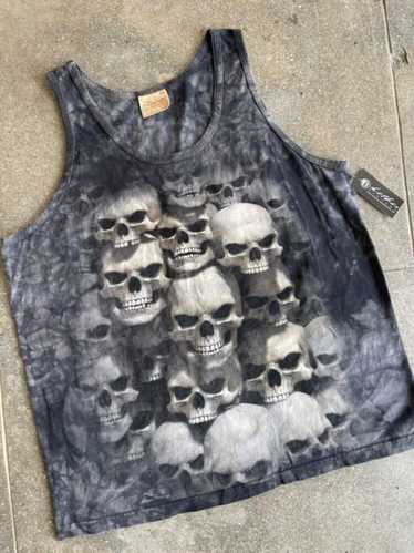 Vintage Y2K Mens The Mountain Skulls Tank Top – XL