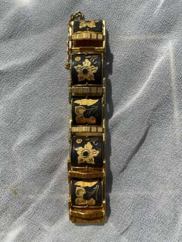 Vintage Damascene Link Bracelet