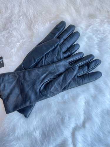 Buttery Soft Black Leather Cashmere Lined Gloves