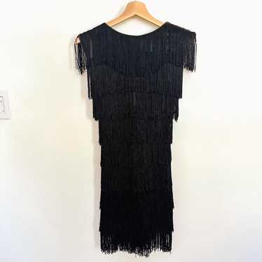 Vintage Black Fringe Flapper Dress