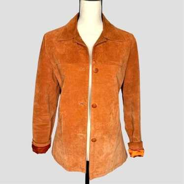 Clio Vintage Leather Suede Rustic Bomber Biker Jac