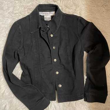 極美品⭐︎Christian Dior 黒 ジャガード ゴールドボタン ジャケット Dior black jacket for - Gem