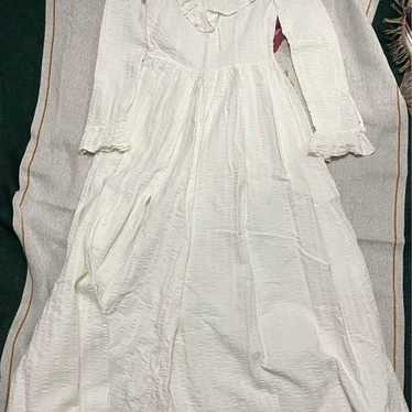 Laura Ashley Frilled White Long Dress