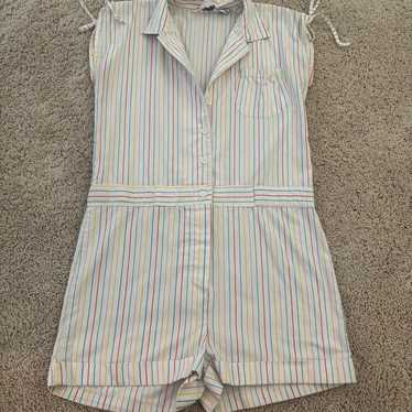 Vintage pinstripe romper