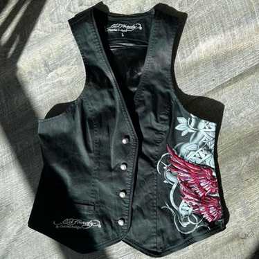 vtg rare ed hardy womens vest