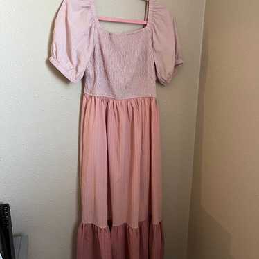 Boutique Pink Ombré Midi dress