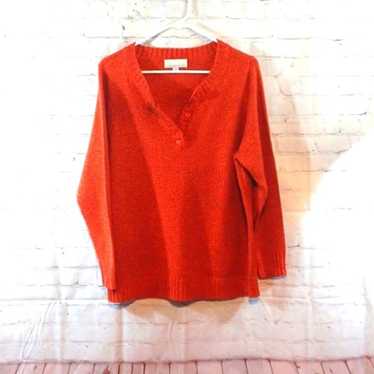 Carolyn Taylor Orange Knit Sweater 1XL