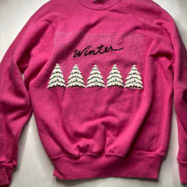 Vintage Bassett Walker pink winter sweat