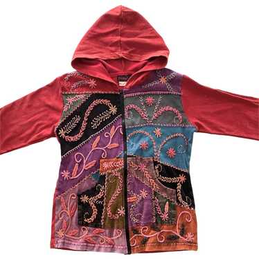 Vintage Y2K Boho Embroidered Hoodie