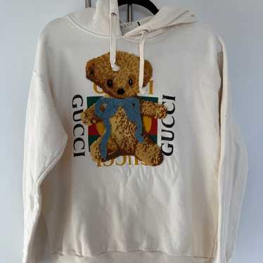 【関税&送料込】Gucci Ivory Teddy Sweatshirt Gucci Ivory Original Gucci Bear Embroidered Sweatshirt