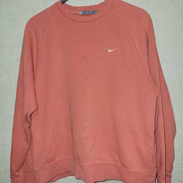 Nike swoosh coral or peach crew neck womens medium