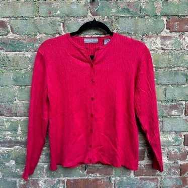 Kate Hill Silk Blend Cardigan Women's Size Medium 