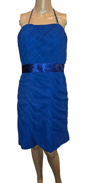 Designer Chic Blue Halter Dress