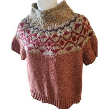 Evan Picone Southwestern Pattern Fair Isle Cropped