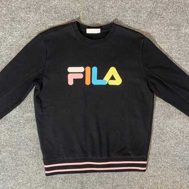 Vintage FILA Womens Sweatshirt Black Pullover Colo