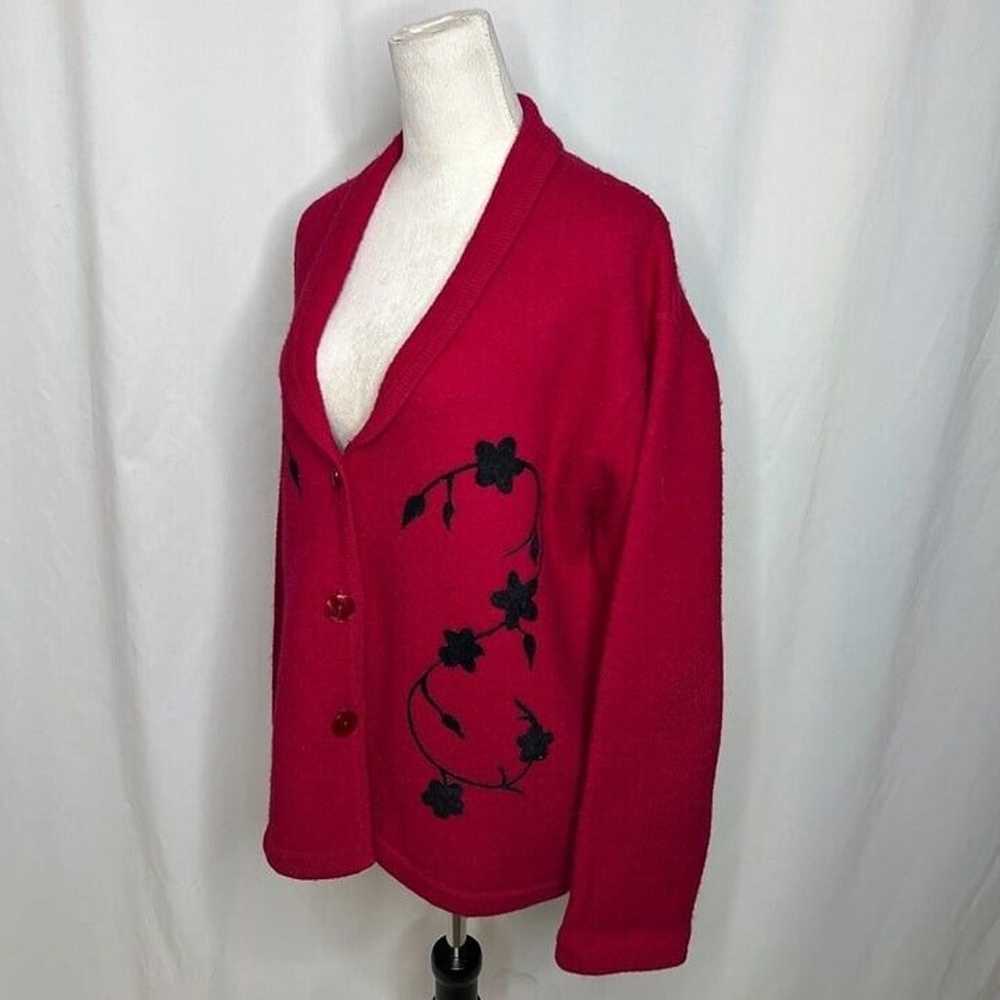 Fern Bratten Vintage 90s Floral Cardigan Sweater … - image 10