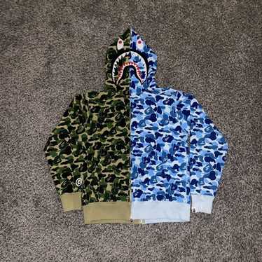 Bape Bape ABC Camo Crazy Shark Full Zip Split Hood