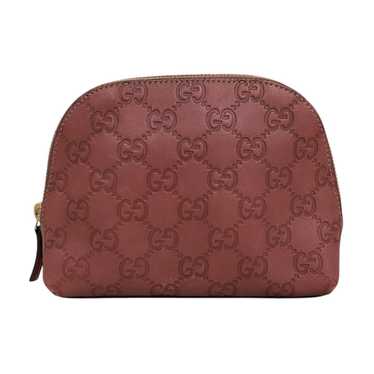 Gucci Gucci Monogram Leather Cosmetic Travel Pouch