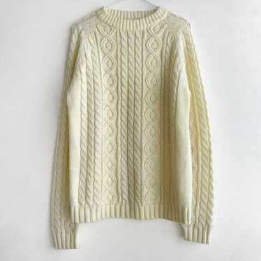 70's Cable Knit Acrylic Sweater