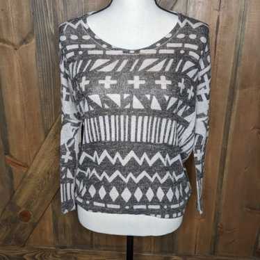 Skully Vintage Black & Cream Aztec Geometric Allov