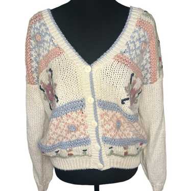 Vintage Huntington Ridge Hand Knitted Cardigan, Si