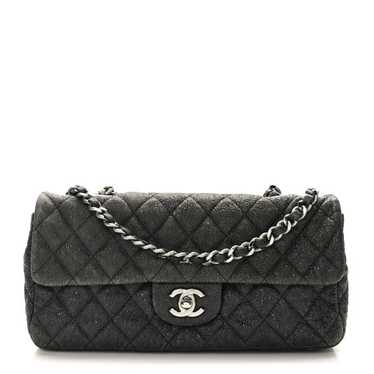 CHANEL Metallic Crackled Calfskin Quilted East Wes