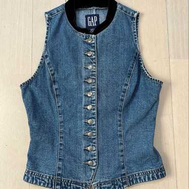 OLD GAP denim vest top denim vest