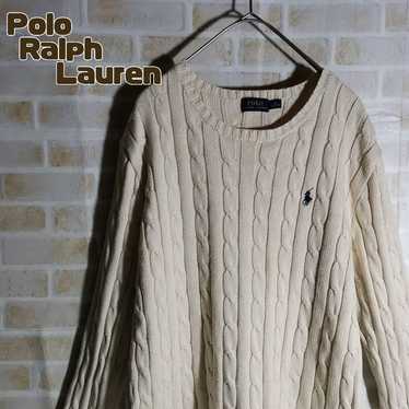 Polo Ralph Lauren knit sweater, cable, white, off-