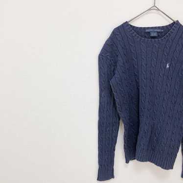 Ralph Lauren Pullover Knit Cable Knit Embroidery C