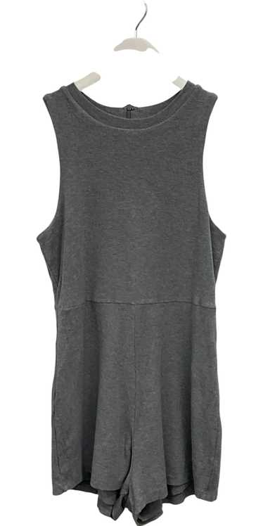 All the Ways Grey Kate Basic Ribbed Romper UK L