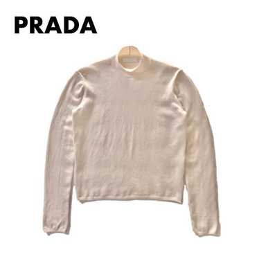 Prada/High-Neck Knit Sweater 90s Miu Miu