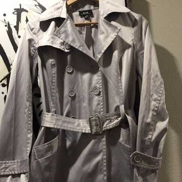 vintage silver trench coat