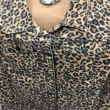 Denim Leopard Print Jacket