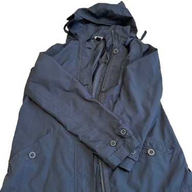 Lands End blue raincoat