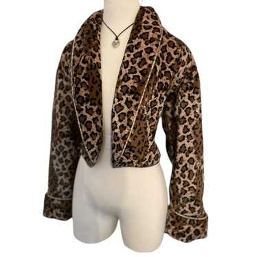 VTG Victoria’s Secret Leopard Print Cardigan