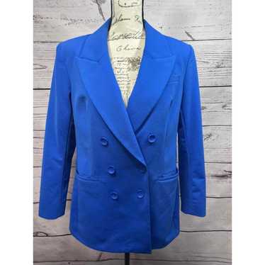 Express Royal Blue Double-breasted Blazer Long Sle