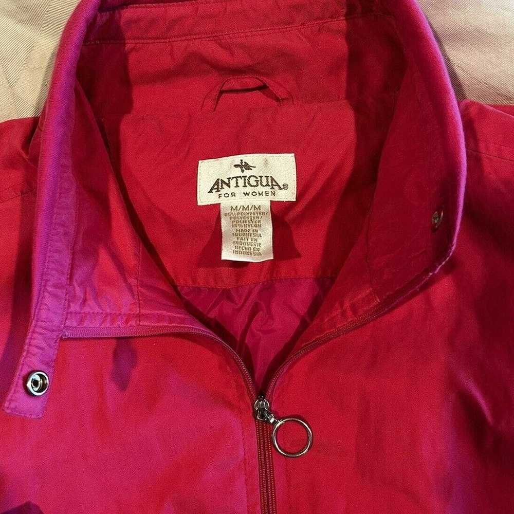 Vtg Antigua for Women Pink Windbreaker Jacket Gol… - image 2