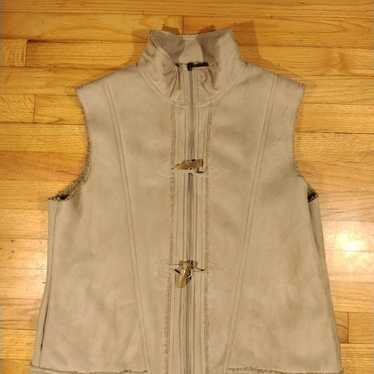 Vintage Women's Petals Vest Sherpa Lined Size Larg