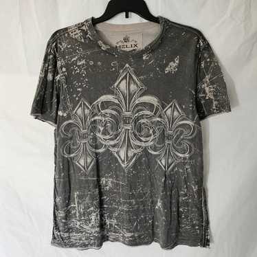 Vintage cyber y2k grunge skater fleur de lis grey 