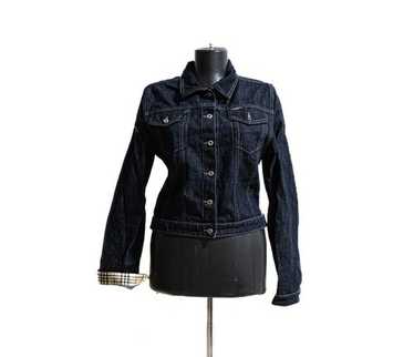 ジャケット・アウター Burberry blue label denimjacket Black BURBERRY BLUE LABEL Denim Jacket Nova Check Size 38 USA XS/S