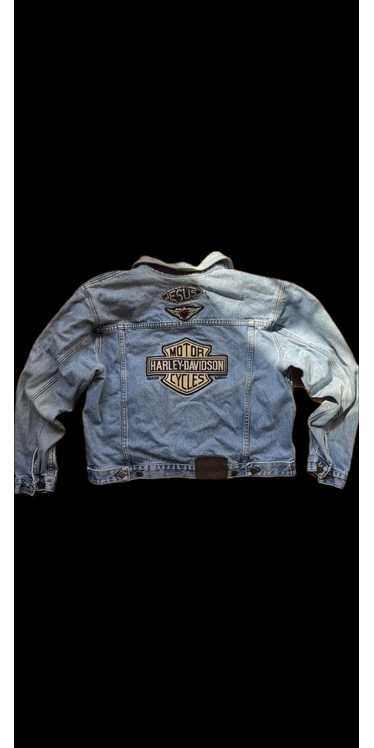 Streetwear × Vintage Harley davidson denim jacket